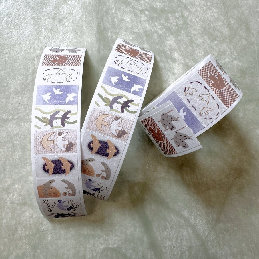 37 Degree - Birds label sticker roll SAMPLES