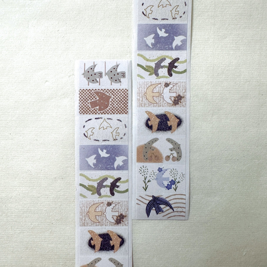 37 Degree - Birds label sticker roll SAMPLES