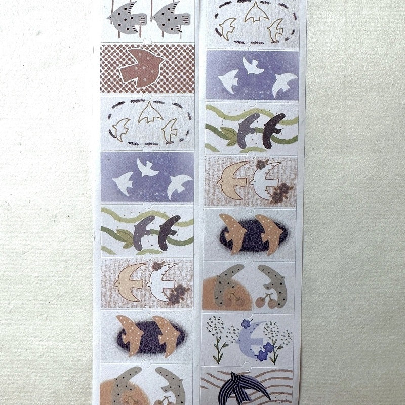 37 Degree - Birds label sticker roll SAMPLES