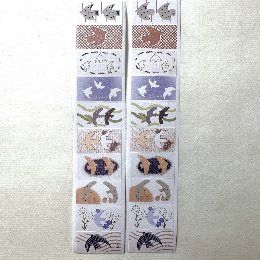 37 Degree - Birds label sticker roll SAMPLES