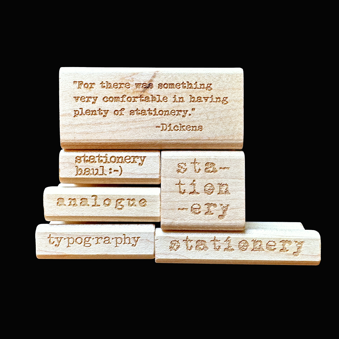 TAOthings Studio - Charles Dickens stationery quotation rubber stamp