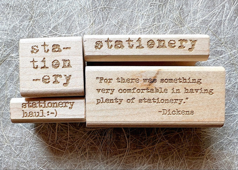 TAOthings Studio - Charles Dickens stationery quotation rubber stamp