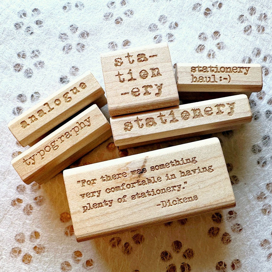 TAOthings Studio - Charles Dickens stationery quotation rubber stamp