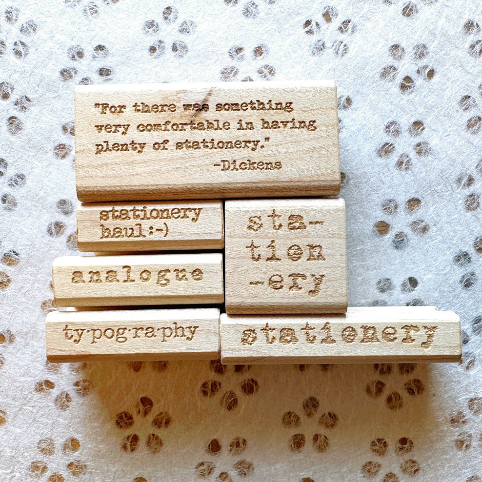 TAOthings Studio - Charles Dickens stationery quotation rubber stamp