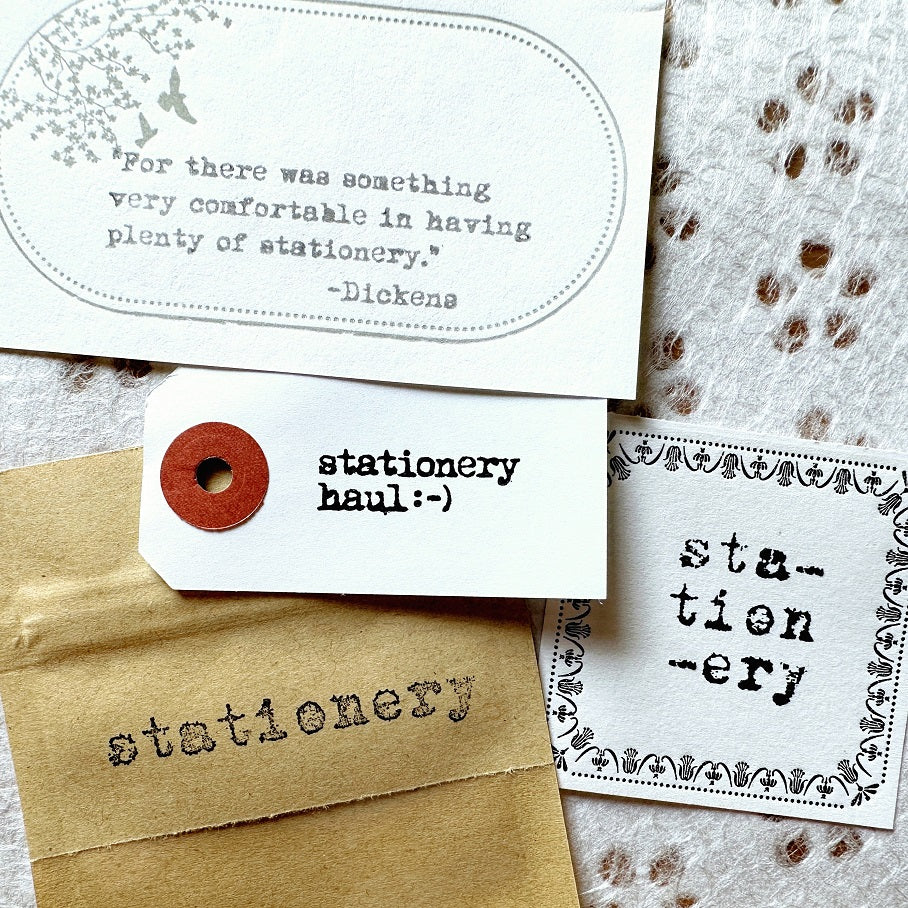 TAOthings Studio - Charles Dickens stationery quotation rubber stamp