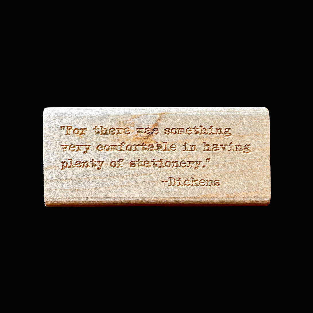 TAOthings Studio - Charles Dickens stationery quotation rubber stamp