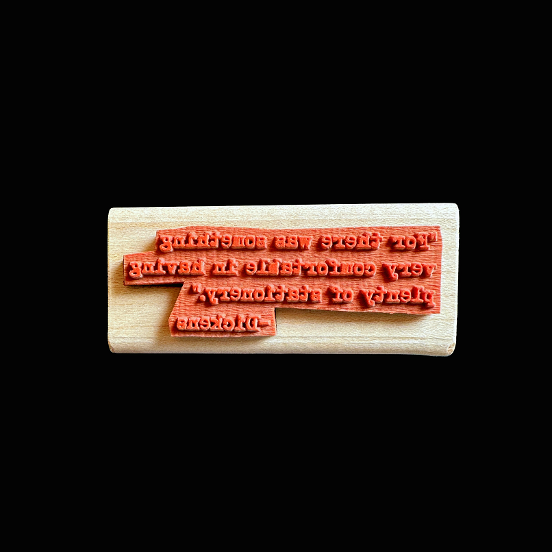 TAOthings Studio - Charles Dickens stationery quotation rubber stamp