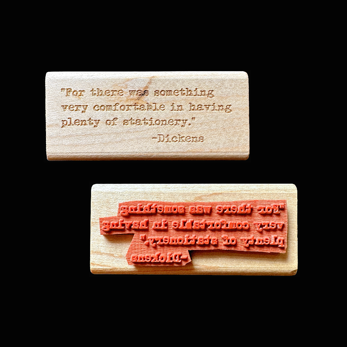 TAOthings Studio - Charles Dickens stationery quotation rubber stamp