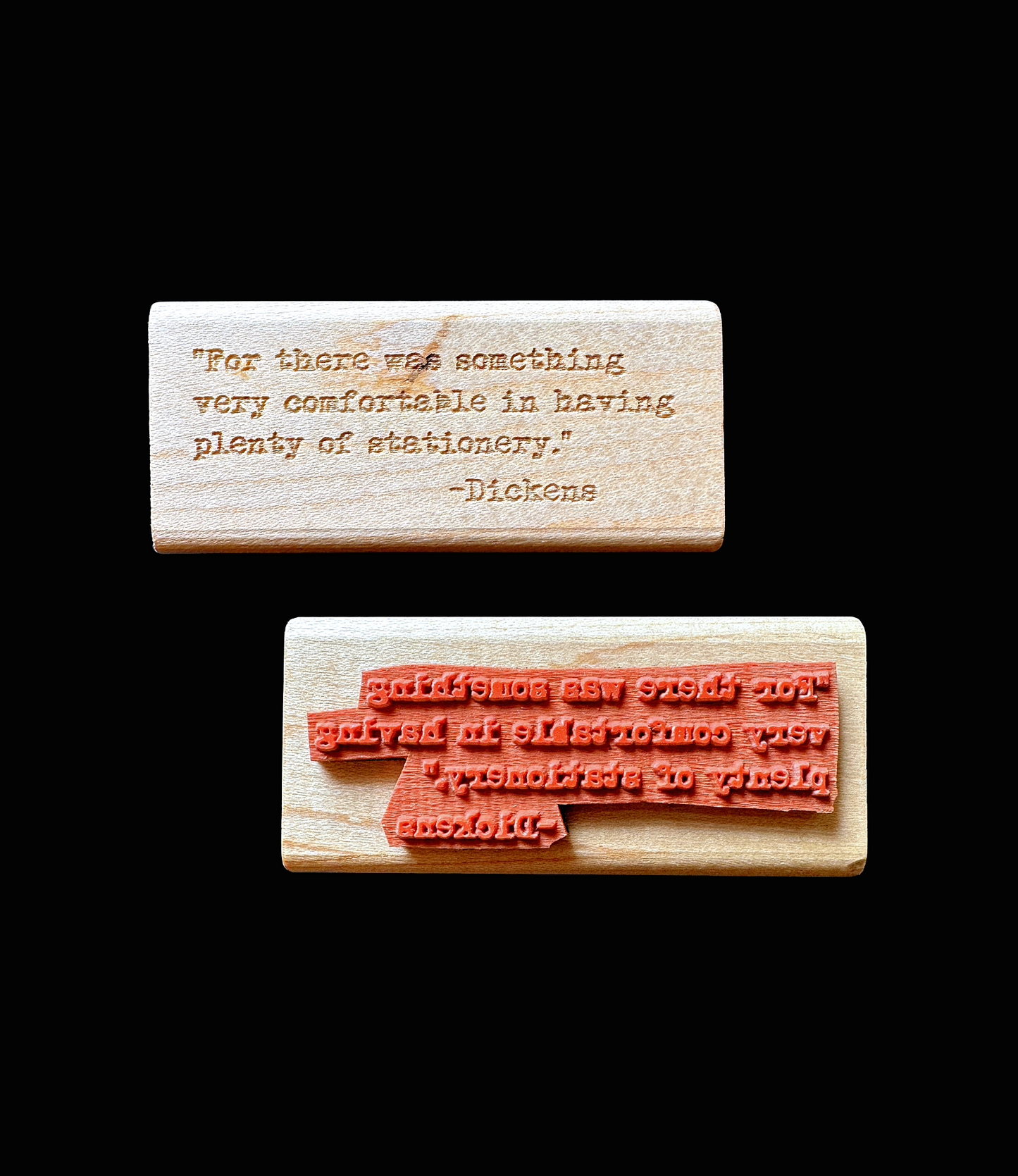 TAOthings Studio - Charles Dickens stationery quotation rubber stamp