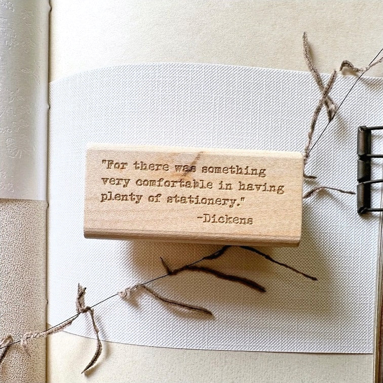 TAOthings Studio - Charles Dickens stationery quotation rubber stamp