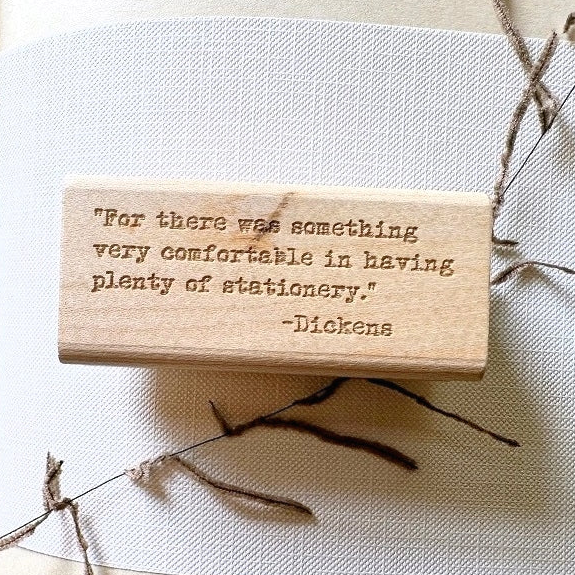 TAOthings Studio - Charles Dickens stationery quotation rubber stamp