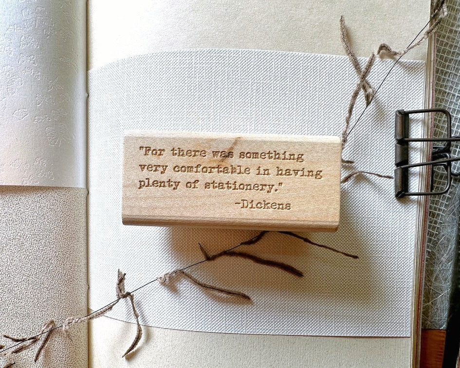 TAOthings Studio - Charles Dickens stationery quotation rubber stamp