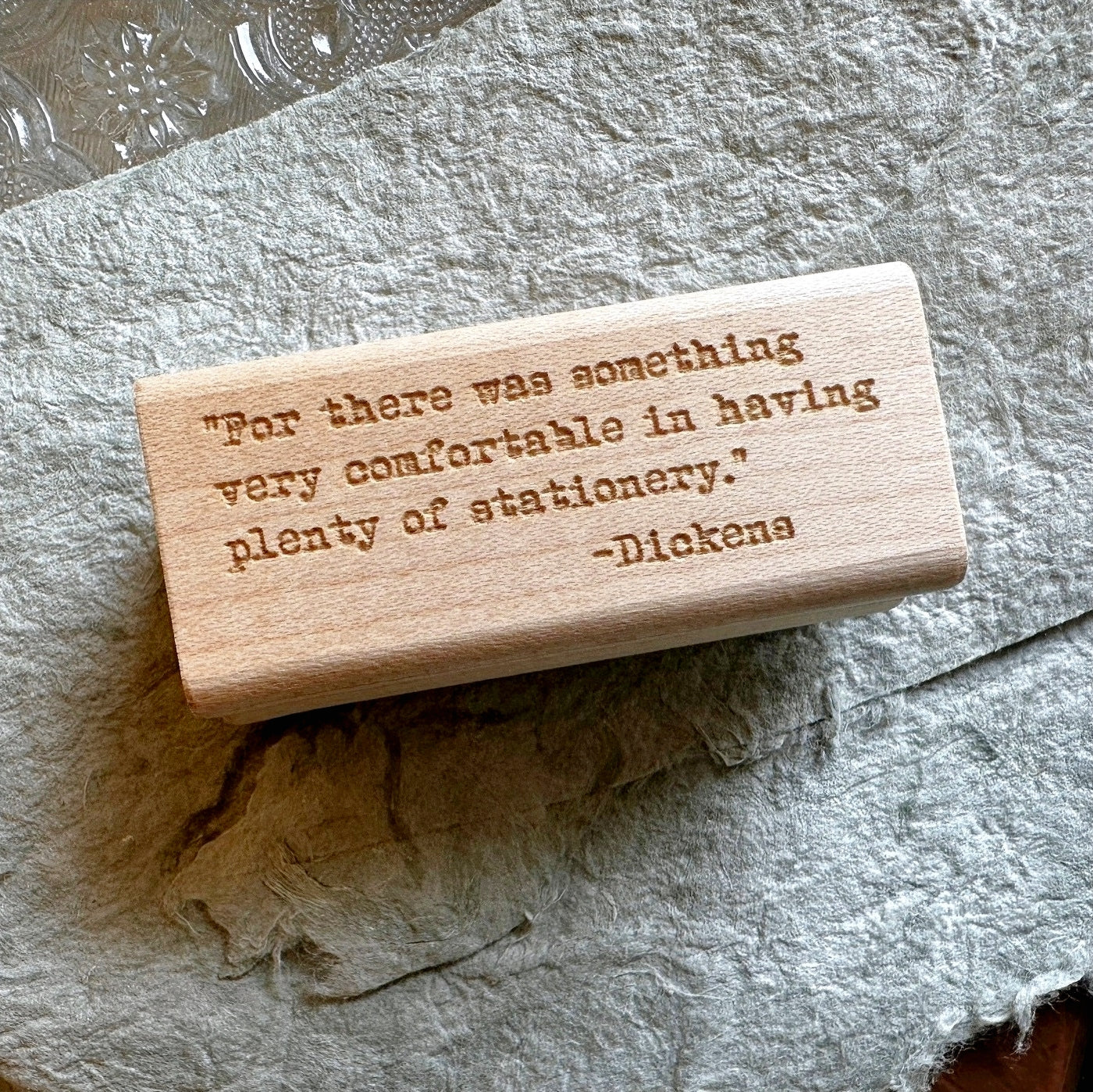 TAOthings Studio - Charles Dickens stationery quotation rubber stamp
