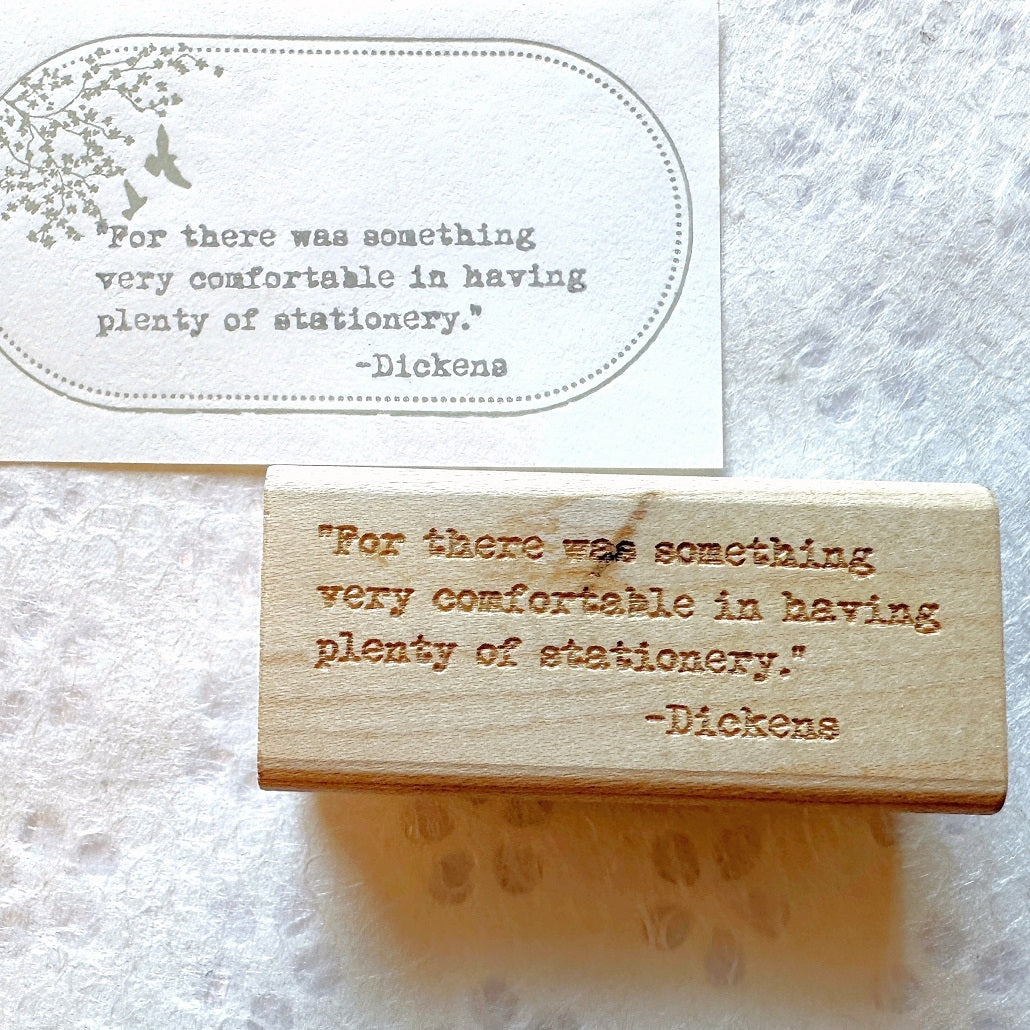 TAOthings Studio - Charles Dickens stationery quotation rubber stamp