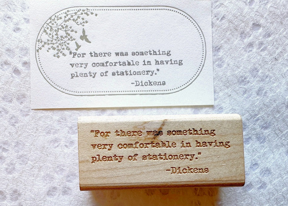 TAOthings Studio - Charles Dickens stationery quotation rubber stamp