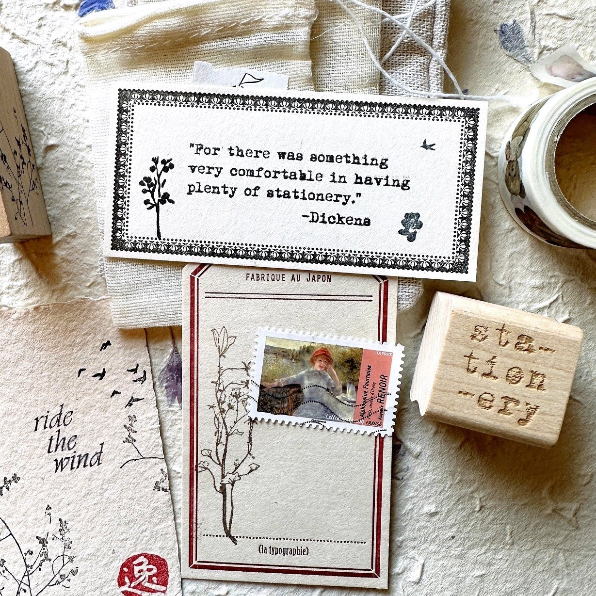 TAOthings Studio - Charles Dickens stationery quotation rubber stamp