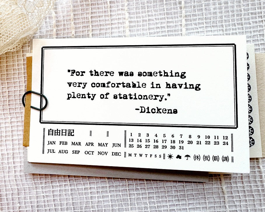 TAOthings Studio - Charles Dickens stationery quotation rubber stamp