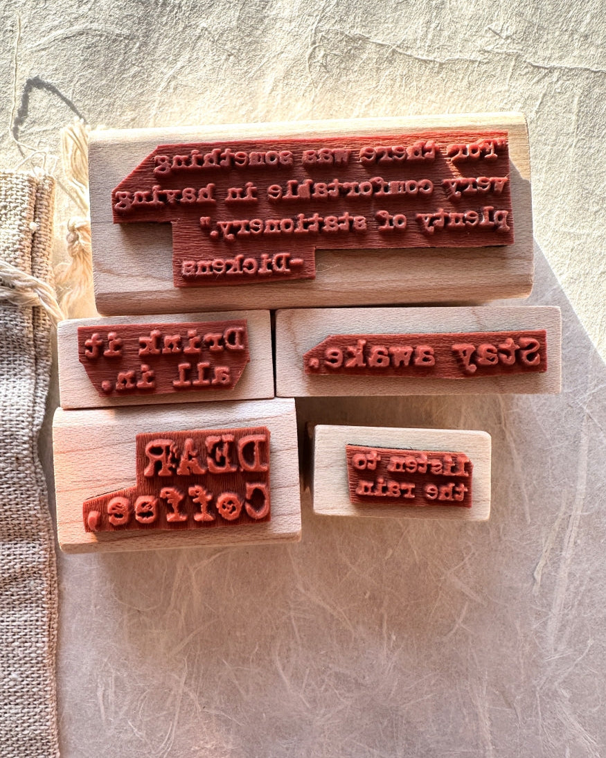 TAOthings Studio - Listen to the rain / Float on the wind rubber stamps (mini-size)