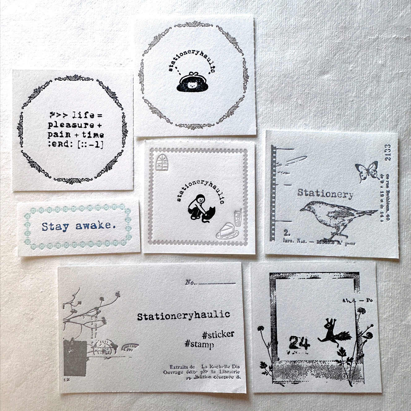 TAOthings Studio - Stationeryhaulic rubber stamps