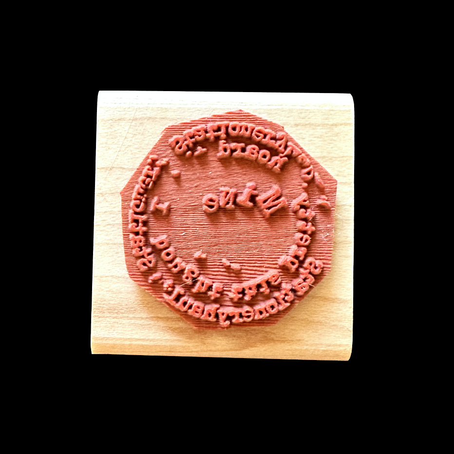 TAOthings Studio - Stationery Collector fragmented text collage rubber stamp