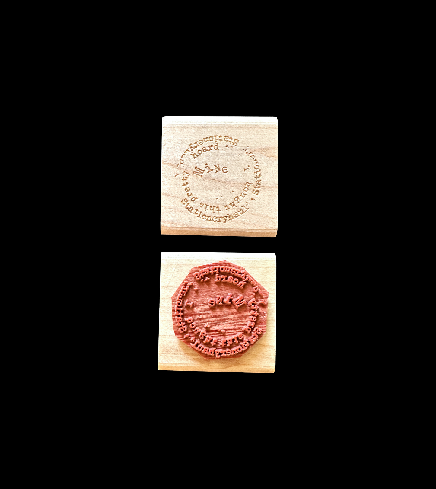 TAOthings Studio - Stationery Collector fragmented text collage rubber stamp
