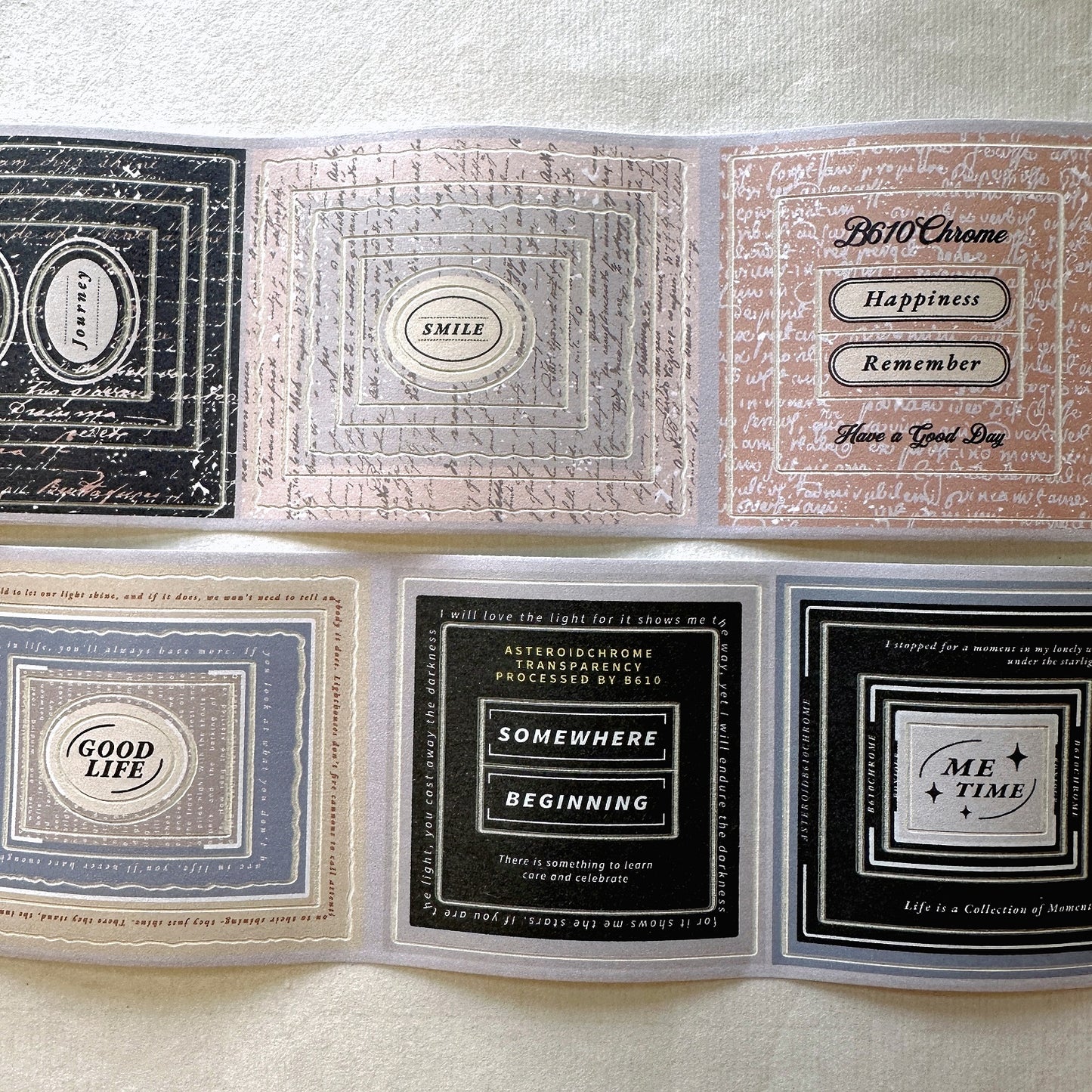 Asteroid B-610 - Snippets: Chapter 3 Ver. 2 multi-layer kiss-cut paper tape (6 cm x 200 cm) SAMPLES