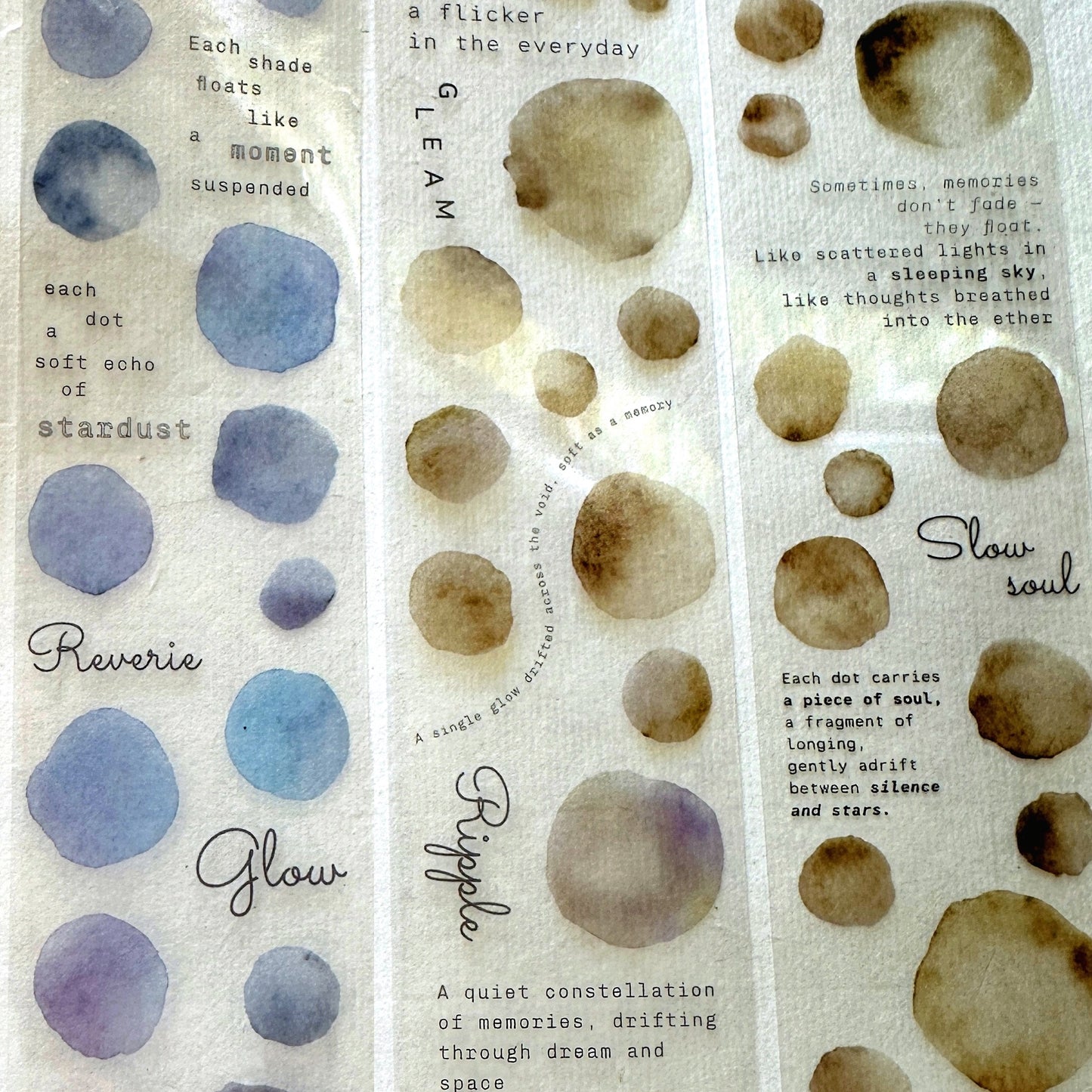 Asteroid B-610 - Dreamdust & Memory Haze PET tape SAMPLES