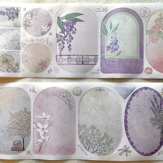 A Great Idea & Fafa - Floral Frames writable kiss-cut paper tape SAMPLES