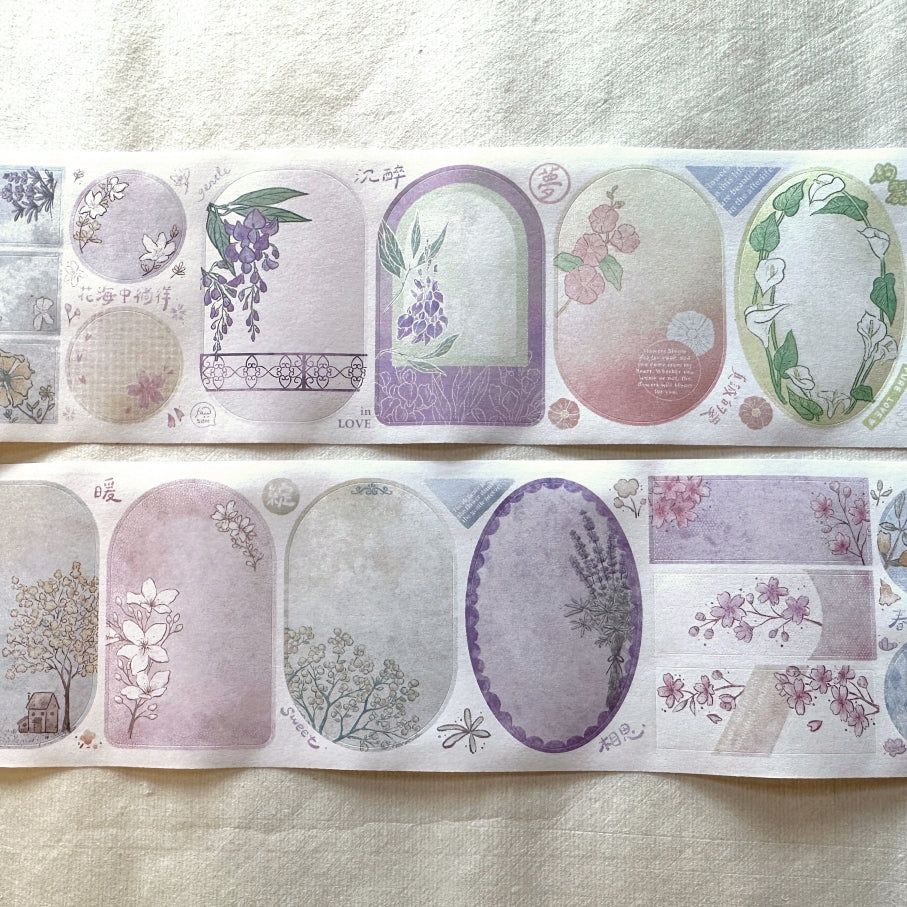 A Great Idea & Fafa - Floral Frames writable kiss-cut paper tape SAMPLES