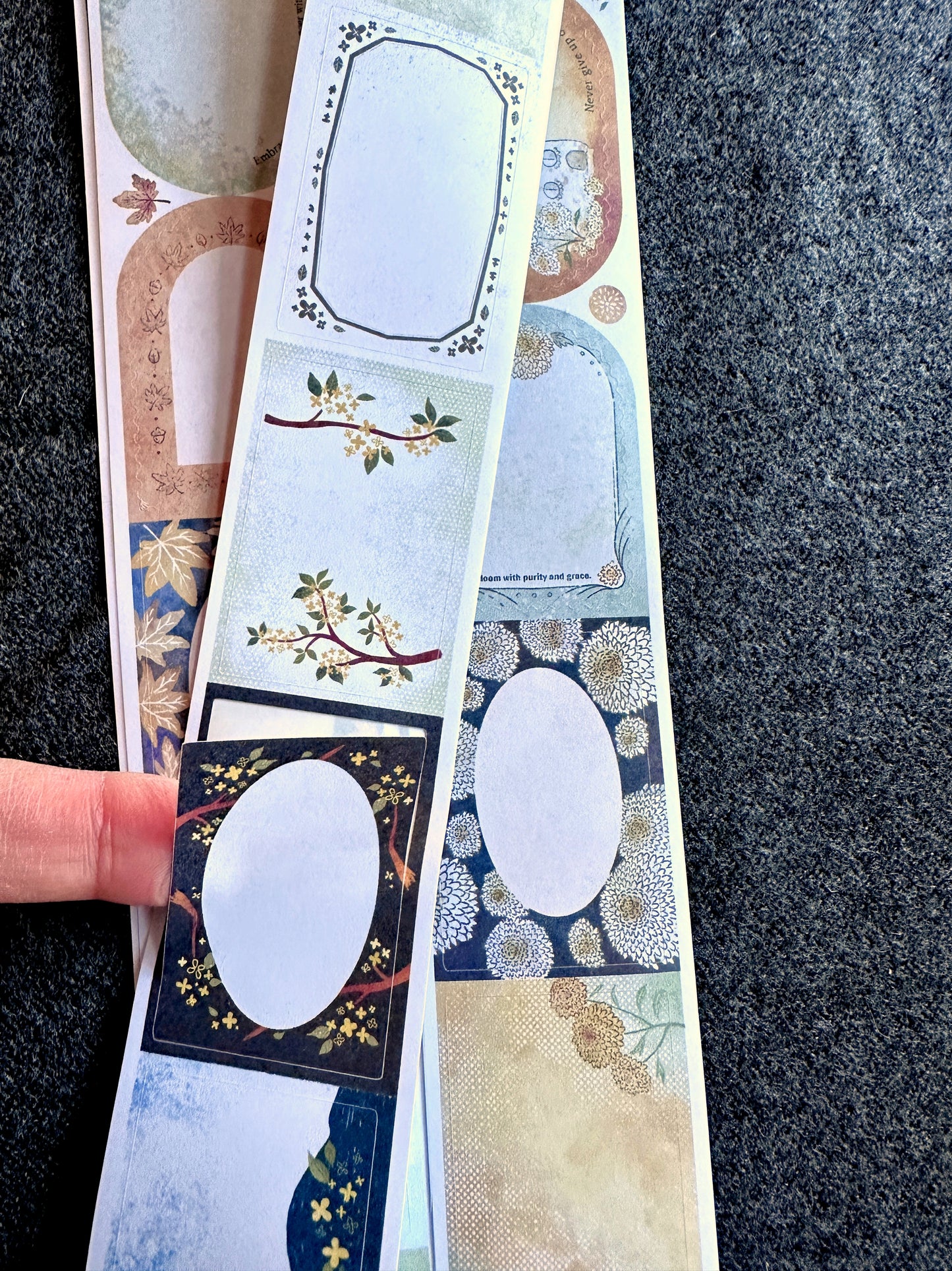 Fafa x A Great Idea - Frames autumnal kiss-cut paper tape SAMPLES