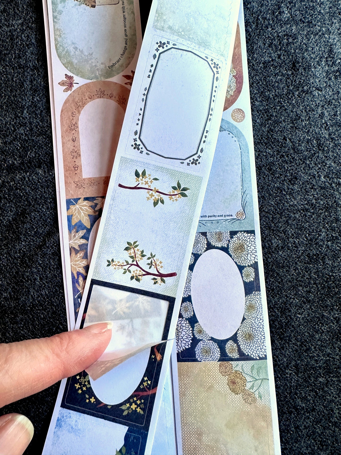 Fafa x A Great Idea - Frames autumnal kiss-cut paper tape SAMPLES