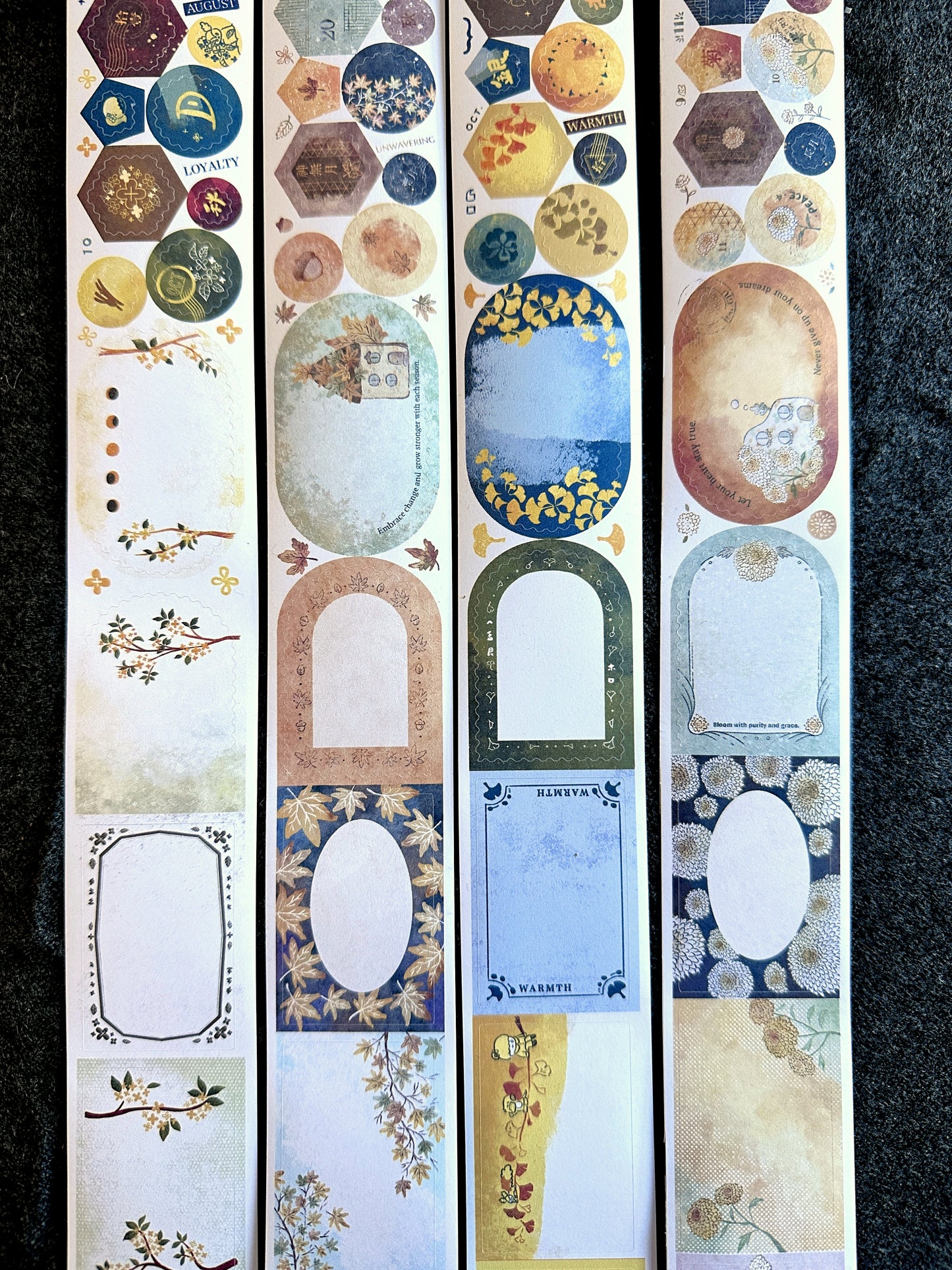 Fafa x A Great Idea - Frames autumnal kiss-cut paper tape SAMPLES