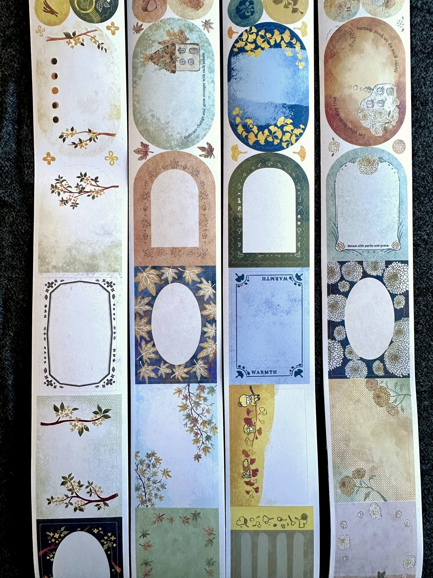 Fafa x A Great Idea - Frames autumnal kiss-cut paper tape SAMPLES