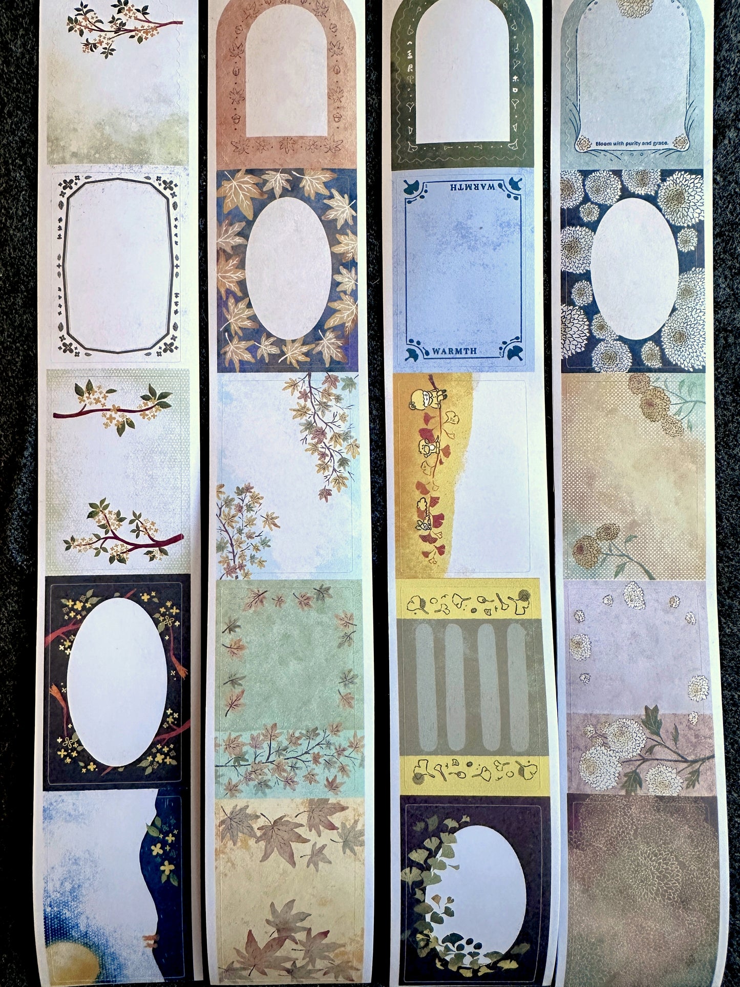 Fafa x A Great Idea - Frames autumnal kiss-cut paper tape SAMPLES