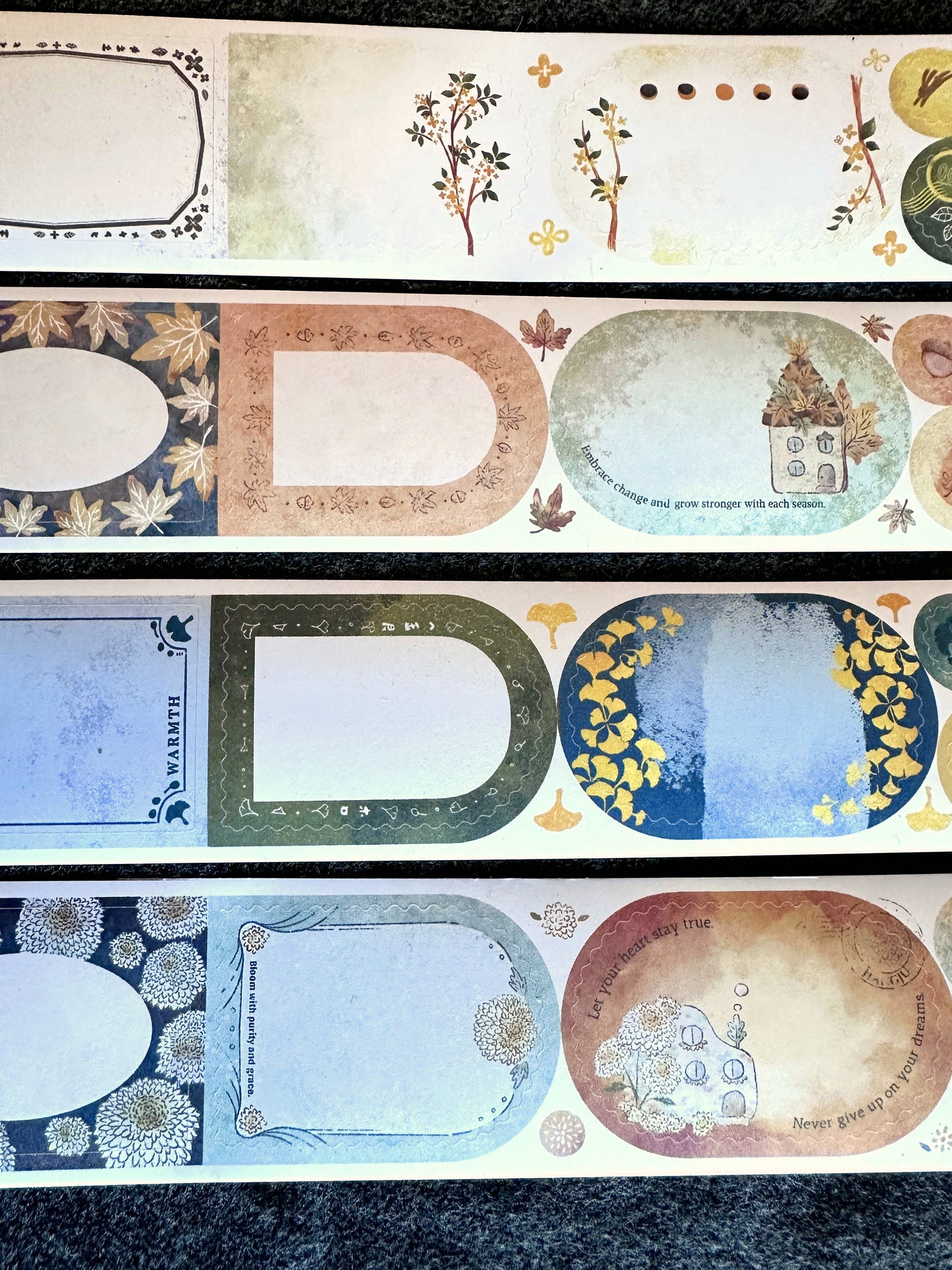 Fafa x A Great Idea - Frames autumnal kiss-cut paper tape SAMPLES