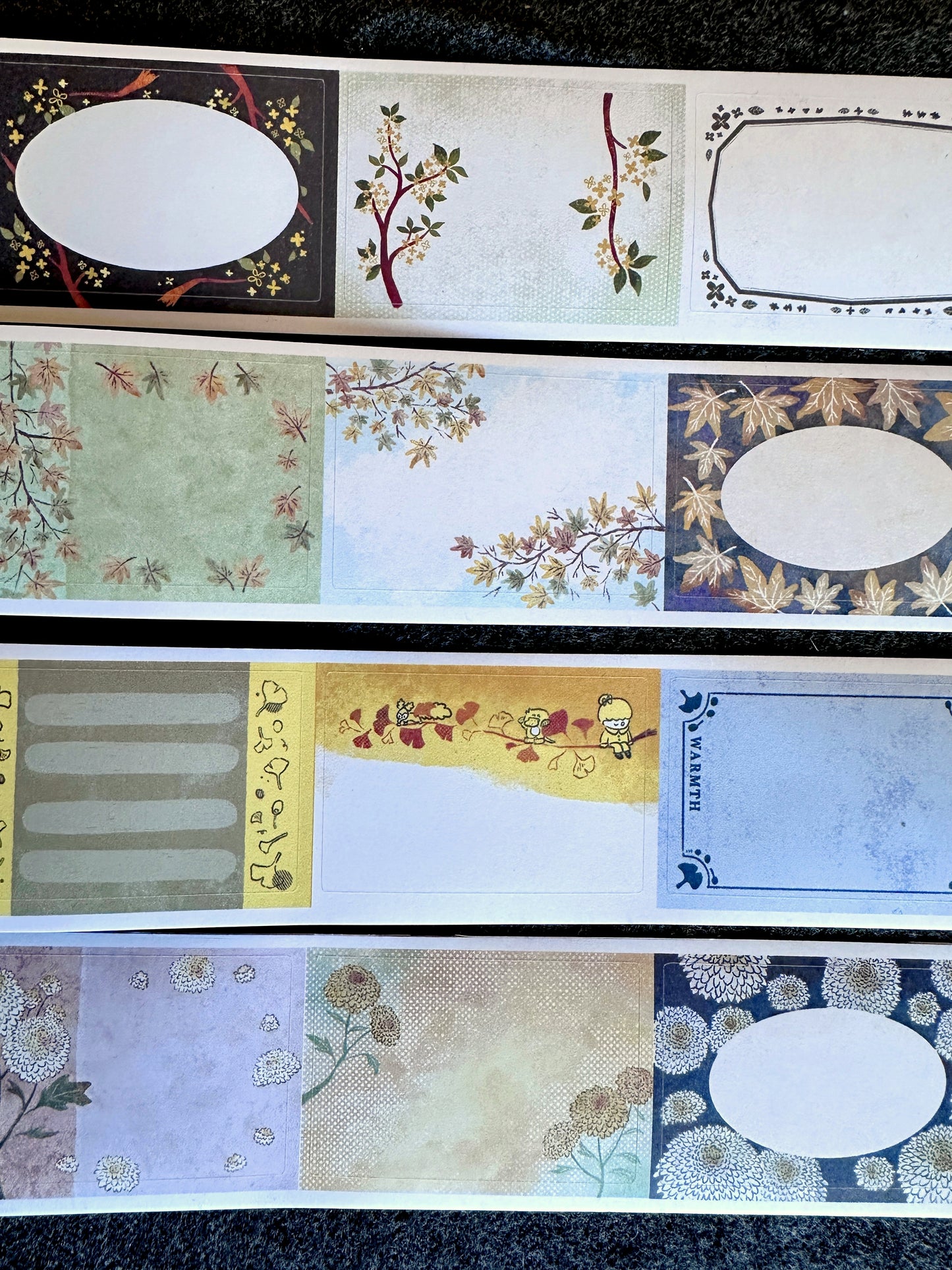 Fafa x A Great Idea - Frames autumnal kiss-cut paper tape SAMPLES