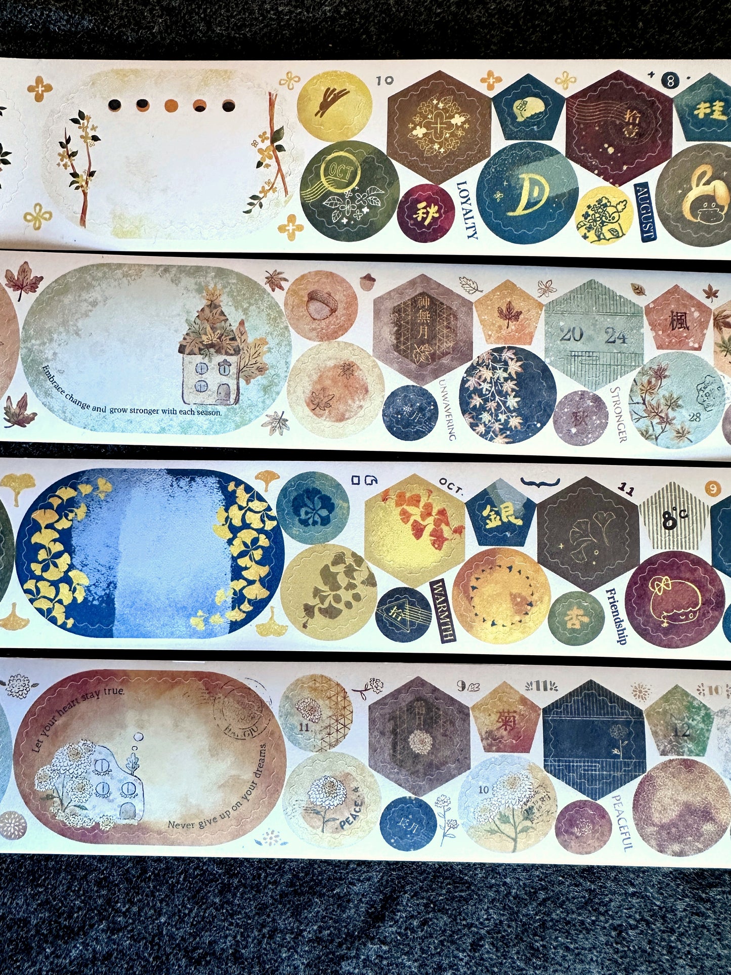 Fafa x A Great Idea - Frames autumnal kiss-cut paper tape SAMPLES