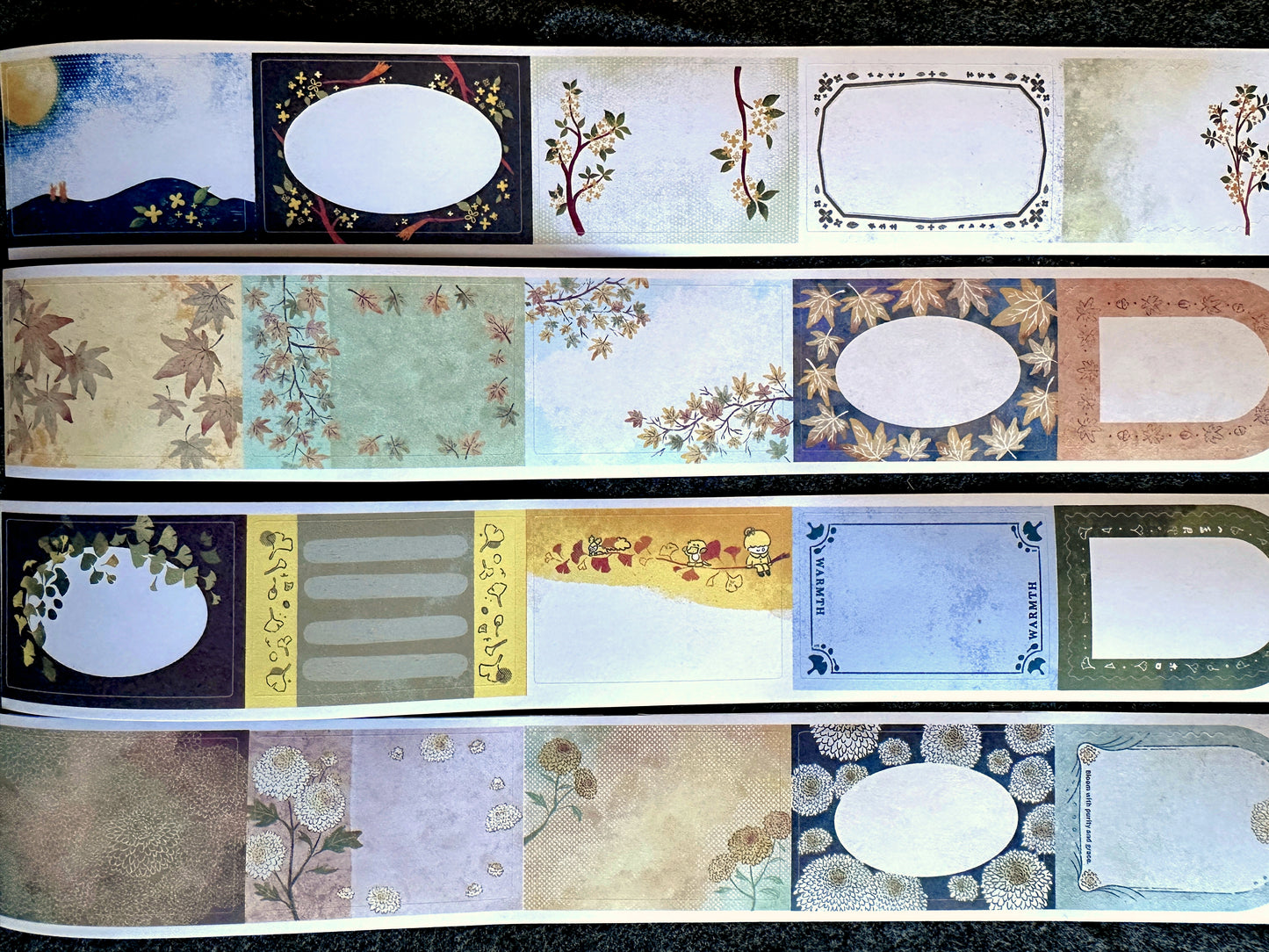 Fafa x A Great Idea - Frames autumnal kiss-cut paper tape SAMPLES
