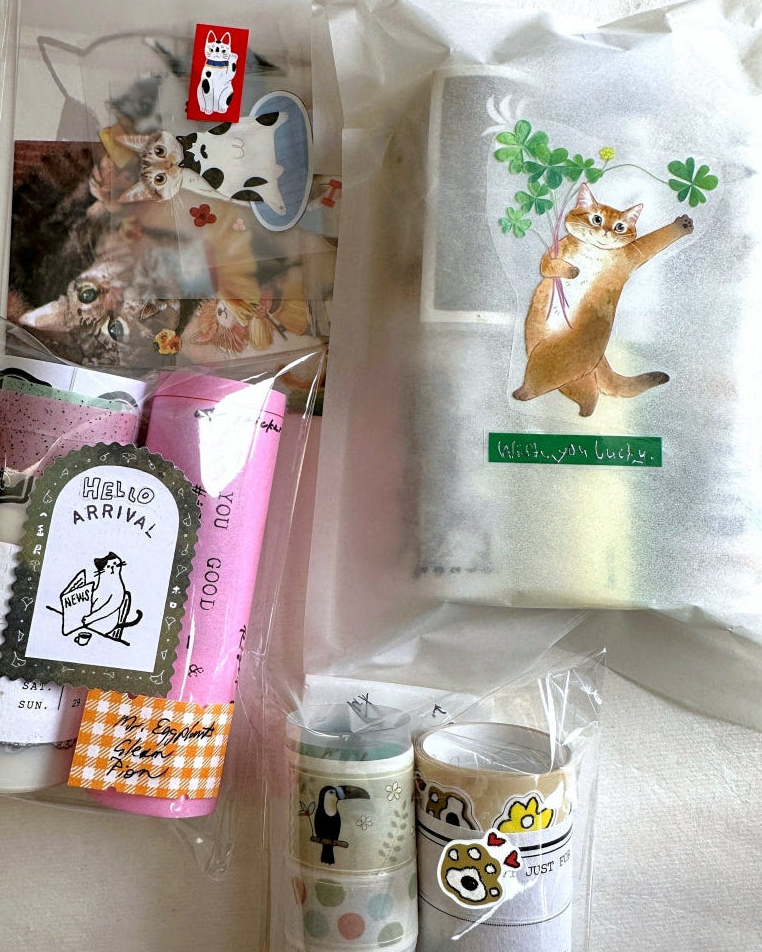 Davidcookslove - flower cats PET tape SAMPLES