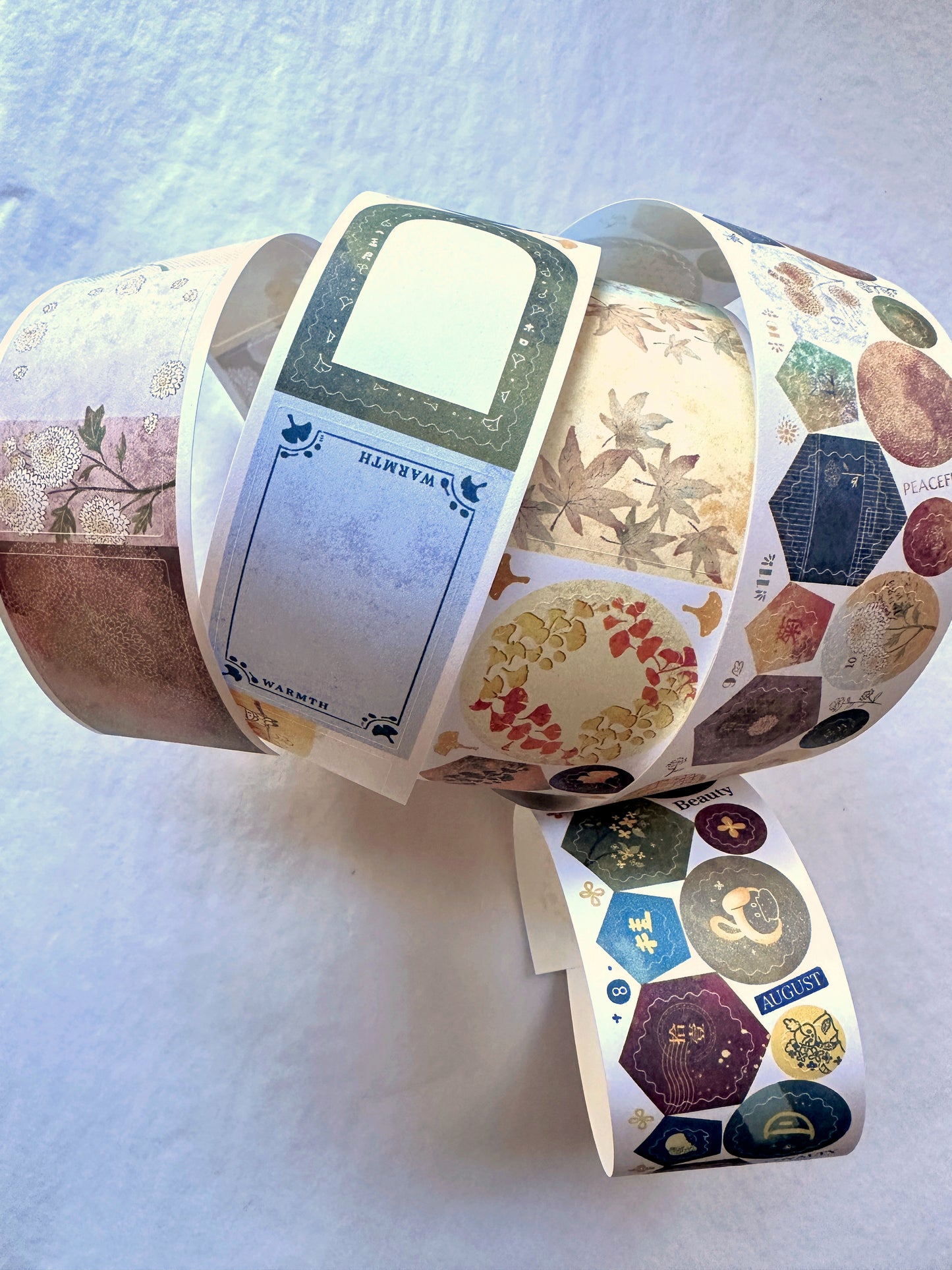 Fafa x A Great Idea - Frames autumnal kiss-cut paper tape SAMPLES