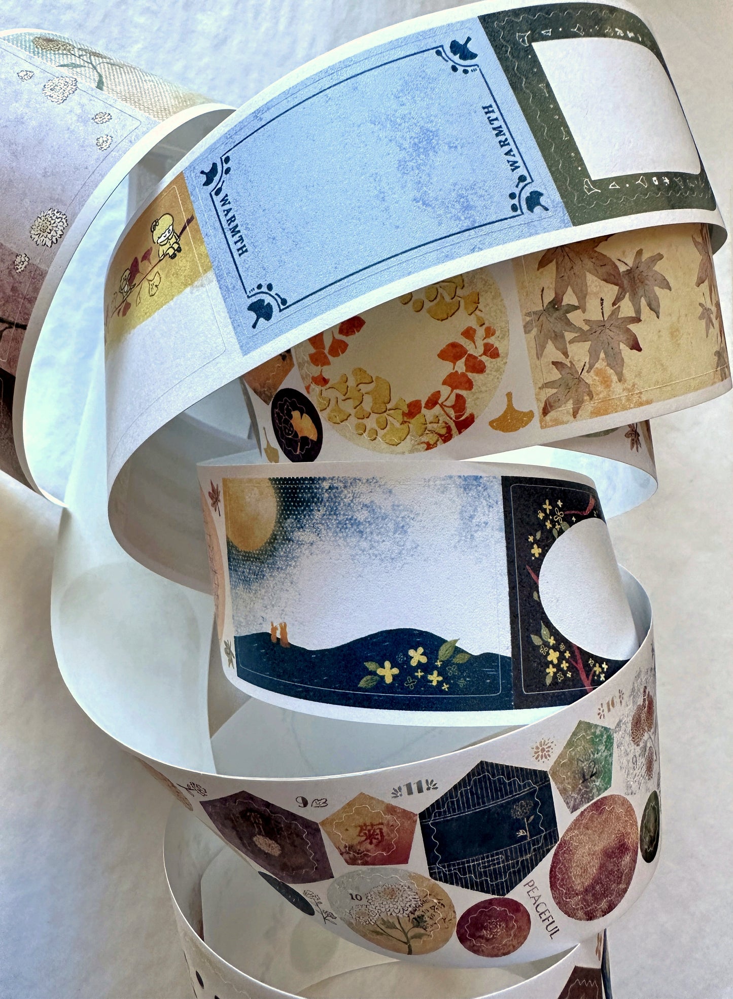 Fafa x A Great Idea - Frames autumnal kiss-cut paper tape SAMPLES