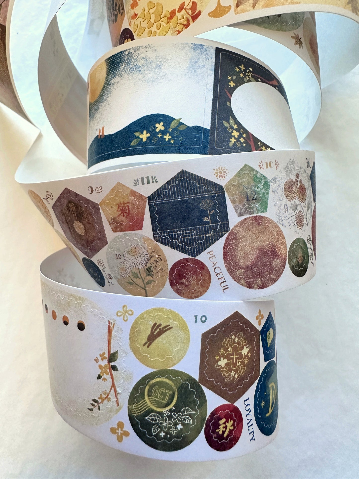 Fafa x A Great Idea - Frames autumnal kiss-cut paper tape SAMPLES