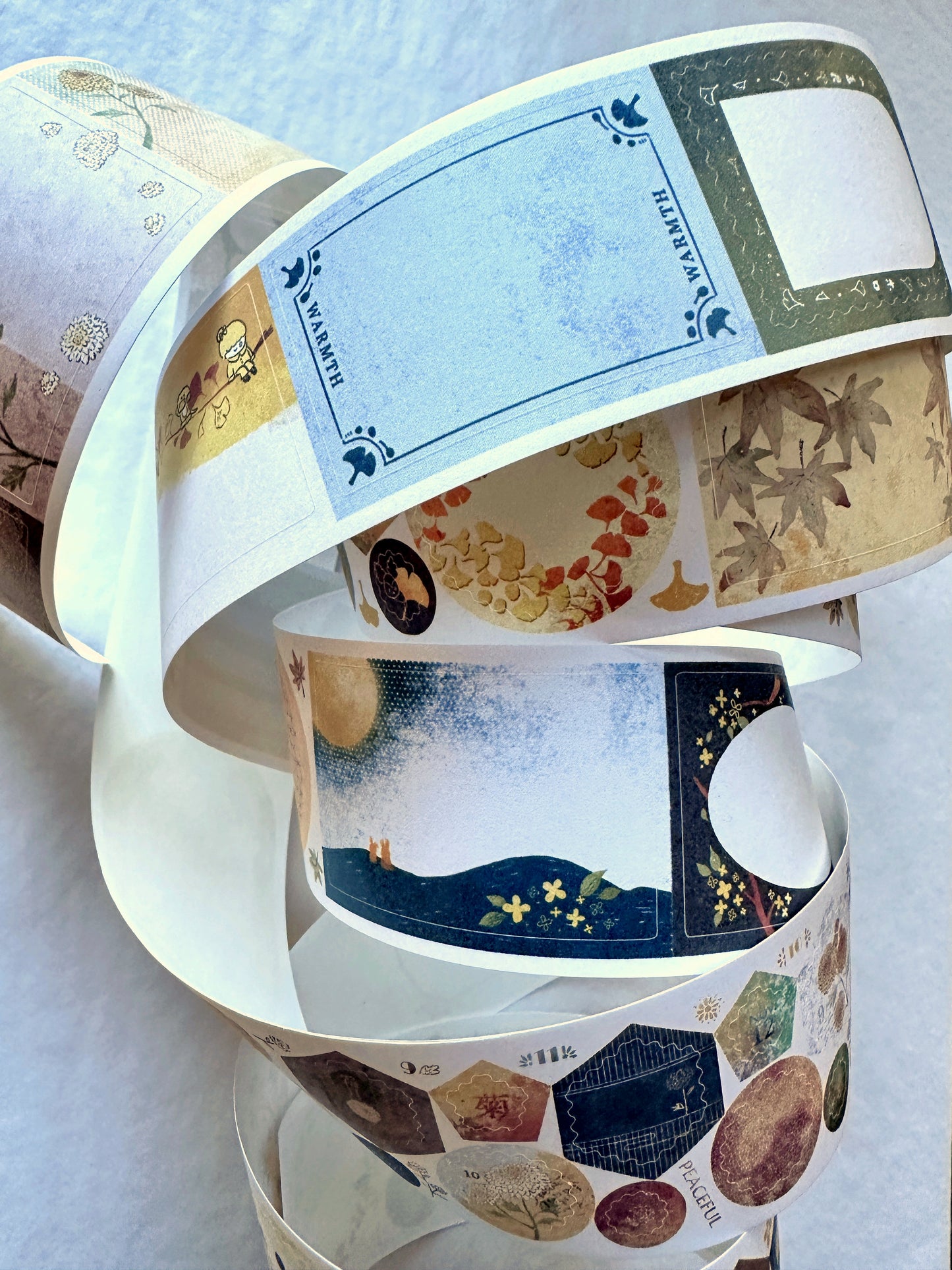 Fafa x A Great Idea - Frames autumnal kiss-cut paper tape SAMPLES