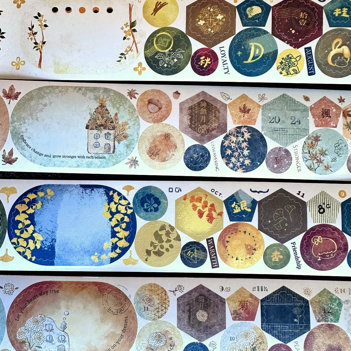 Fafa x A Great Idea - Frames autumnal kiss-cut paper tape SAMPLES