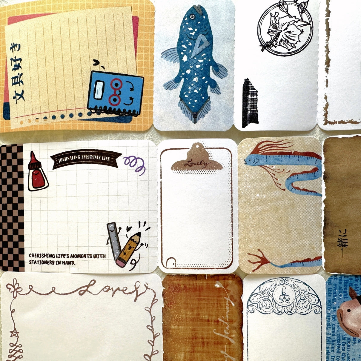 Fafa x A Great Idea x Ha7uu x ZM.Ball (collaboration) - Mocha Mocha writable memo roll SAMPLES