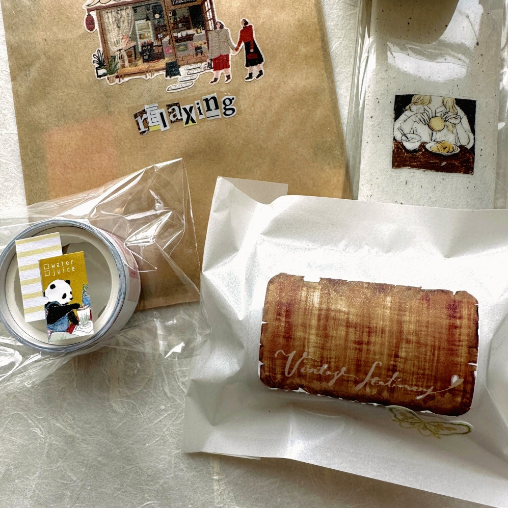 Fafa x A Great Idea x Ha7uu x ZM.Ball (collaboration) - Mocha Mocha writable memo roll SAMPLES