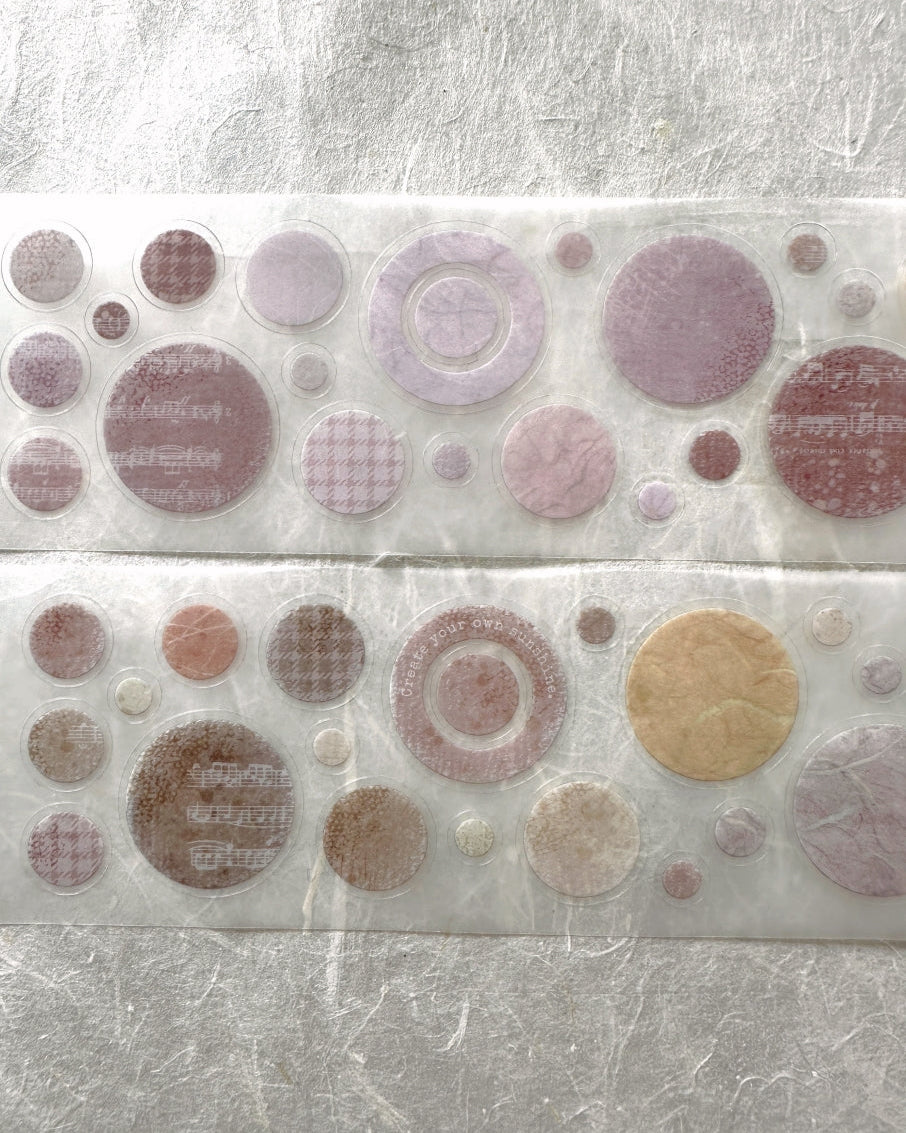 A Great Idea - Circles Morandi kiss-cut PET tape SAMPLES