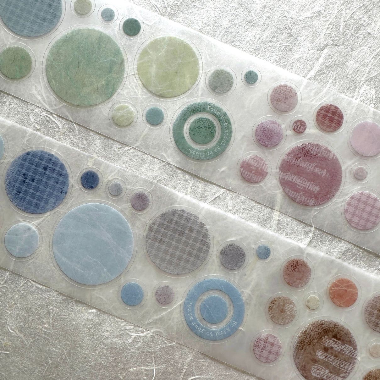 A Great Idea - Circles Morandi kiss-cut PET tape SAMPLES