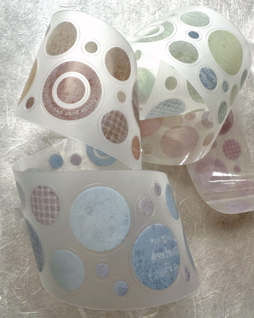 A Great Idea - Circles Morandi kiss-cut PET tape SAMPLES