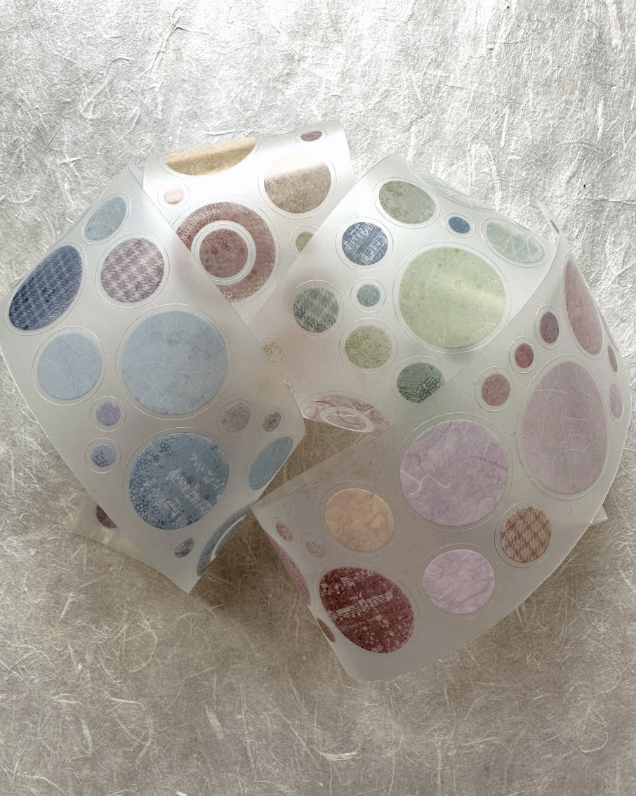 A Great Idea - Circles Morandi kiss-cut PET tape SAMPLES